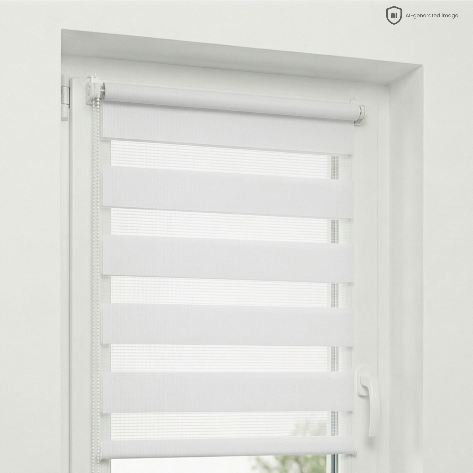 Estika Doppelrollo Tag & Nacht Ohne Bohren - 100 X 150 Cm - Weiß - Sonnenschutz Für Fenster Im Innenbereich, Duo Rollo Halbtransparent, Klemmfix Fensterrollo