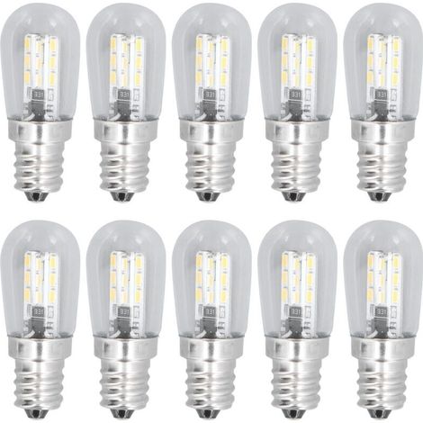 10er-pack E12 Led-lampen, 1,5 W, Warmweißes Licht – 500 Lm – Glas – Geeignet Für Decken- Und Wandleuchten – 50.000 Stunden Lebensdauer