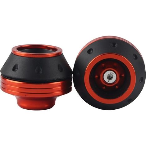 Cnc-gefräster Aluminium-vorderradgabelrahmen, Sturzschutz Für Motorräder, Roller Und Mopeds, Orange