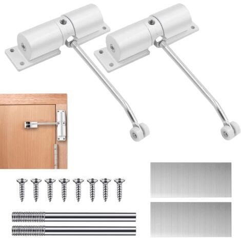 Verstellbarer Automatischer Türschließer – Maximale Belastung 30 Kg – Zinklegierung Und Edelstahl – Montage Links/rechts – Geräuschreduzierung Beim Schließen