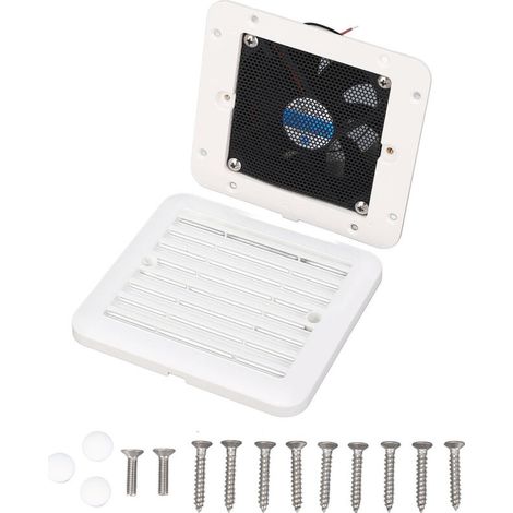 12-v-seitenlüfter Für Wohnmobile, 14 X 13 Cm, Abluftöffnung Für Wohnmobile, Wohnwagen, Anhänger, Boote Und Yachten