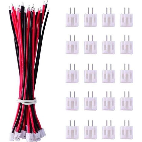 20 Paar Mini-mikro-jst-ph-2.0-2-pin-steckverbinder Mit 80 Mm Langen Drähten