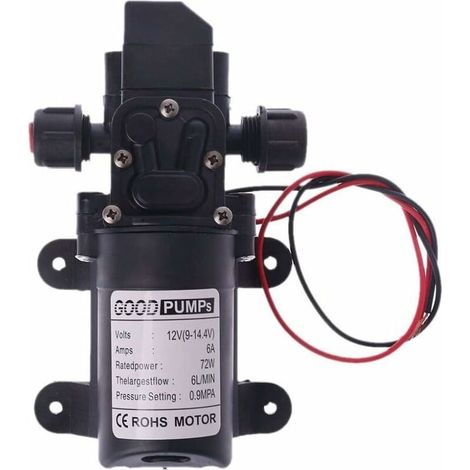 Memkey – 12-v-wasserpumpe Für Wohnmobile – 6 L/min Fördermenge – 130 Psi Hochdruck – Leiser Motor – Verbessert Den Wasserdurchfluss In Gebieten Mit Niedrigem Druck – 130 Fuß