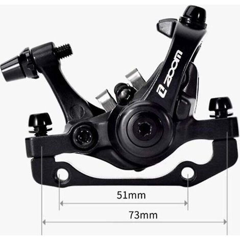 Zoom Fahrrad-scheibenbremse, Mechanisch, Für Mountainbike Und Rennrad, Doppelbremse, Schwarz, Vorne