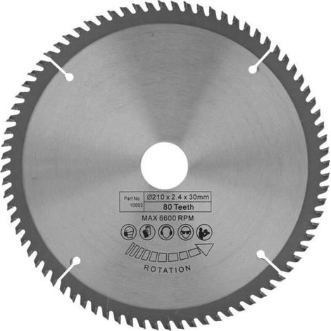 Aiz Kreissägeblatt 210 Mm 80 Zähne 30 Mm Bohrungsdurchmesser Mit 3 O-ringen