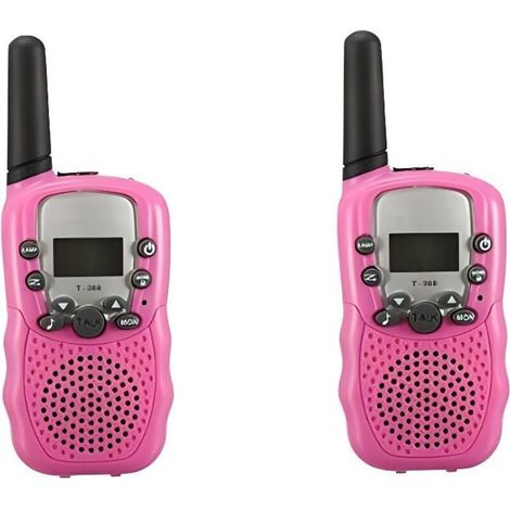 Kinder-walkie-talkie Mit 8 Kanälen, Pmr, Pink – 3 Km Reichweite, Mit Led-licht