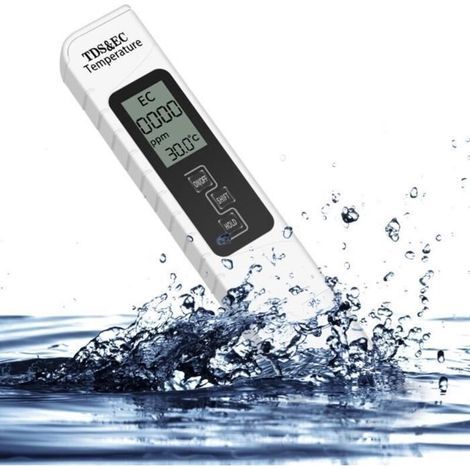 Digitales Wasserqualitätsmessgerät Mit Tds- Und Temperaturmessung (ce-zertifiziert) Für Trinkwasser, Schwimmbäder Und Hydrokultur