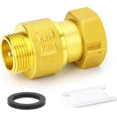 Einweg-rückschlagventil Aus Messing, Rückflussverhinderer, 3/4"-bsp-innengewinde Auf 1/2"-bsp-außengewinde Für Luft- Und Flüssigkeitsleitungen
