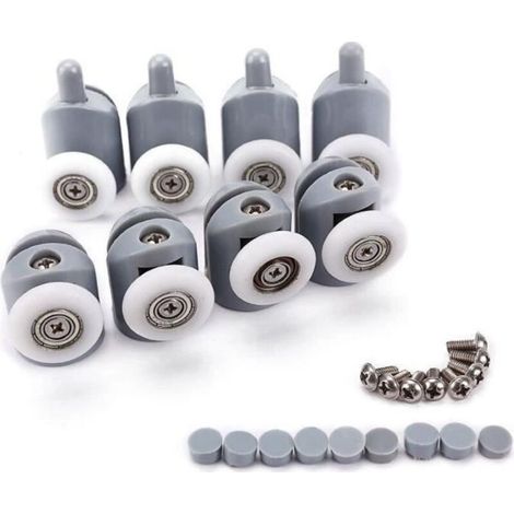 8 Verstellbare Doppelrollen Für Duschtüren Im Badezimmer, 23 Mm