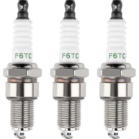 3 Stück F6tc Zündkerzen, Rasenmäher-zündkerzen, Zündkerzen Mit Massivem Anschluss Als Ersatz Für F6tc/f7tc, Für Gx120, Gx200, Gx240 Go-kart, Motorrad, Geschliffen Und Poliert, 168f