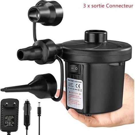 Ley Elektrische Luftpumpe Und Entlüfter, Tragbare Elektrische Luftpumpe Mit 3 Düsen Für Aufblasbare Matratzen Und Campingbetten