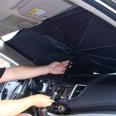 Auto-sonnenschutz – Universal – Faltbar – Upf 50+ – 145 X 79 Cm – Titansilber