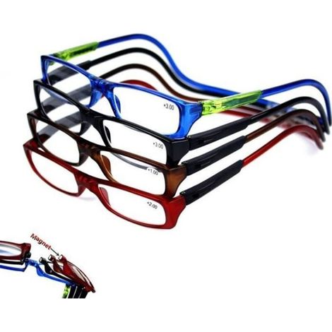 +3,0 Zweifarbige Magnetische Lesebrillen (4 Paar)