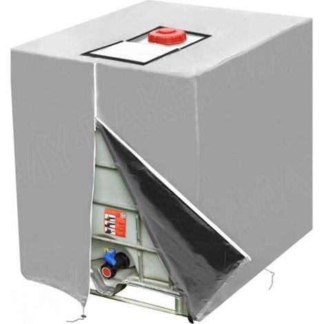 1000-liter-ibc-wassertank, Staubdichte Abdeckung Für Gartenmöbel, Wasserdicht – Silberner Reißverschluss