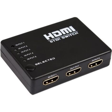 Hdmi-switch – Link-e – 5 Anschlüsse – Integrierter Verstärker – Full Hd – 3d-fähig