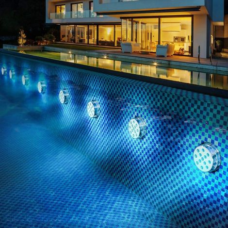 Fei Yu – Wasserdichte Poolleuchte Mit 13 Leds Und Saugnapf – 300 Lm – 2700 K – Ip68 – Kabellose Fernbedienung Mit 21 Tasten – Verbesserte Montage – 5 Cm