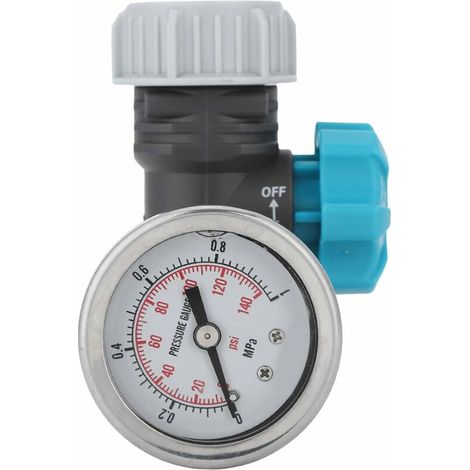Memkey – Einstellbarer Wasserdruckregler G3/4 Zoll – Integriertes Manometer – Einfache Einstellung Für Präzises Bewässern – Bleifreies Messing