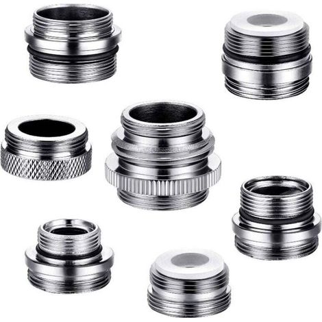 7-teiliges Wasserhahn-adapterset, Messing-luftsprudleradapter Für Küchenspülen, Adapter Von Männlich Auf Weiblich Zum Anschluss Von Gartenschläuchen, Wasserfilter