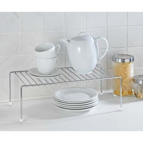 Halbregal, Küchenschrank-organizer, Verchromtes Metall, 42,5 X 22 X 15 Cm, Glänzend