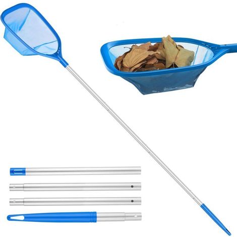 Memkey – Pool-skimmernetz Mit Verstellbarer Aluminiumstange (63–153 Cm) – Feinmaschig, 13 Cm Tief – 4-teiliges Set Für Effiziente Reinigung