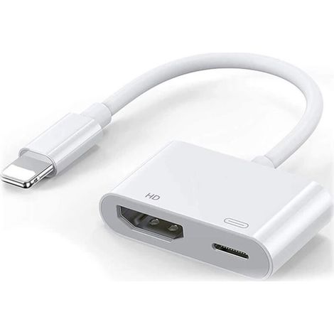 Hdmi-adapter Für Iphone An Fernseher, Hdmi-kabel, Digital-av, Gleichzeitiges Laden, Bildschirmfreigabe, 1080p-audio-/video-kompatibel