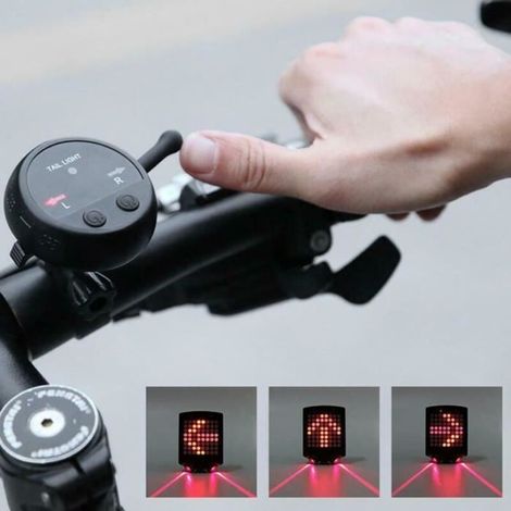 Ebtools Kabellose Fernbedienung Für Blinker Und Rücklicht Am Fahrrad – Kabellose Fernbedienung Für Lenkung, Bremse Und Blinker – Usb-betrieben – Rücklicht