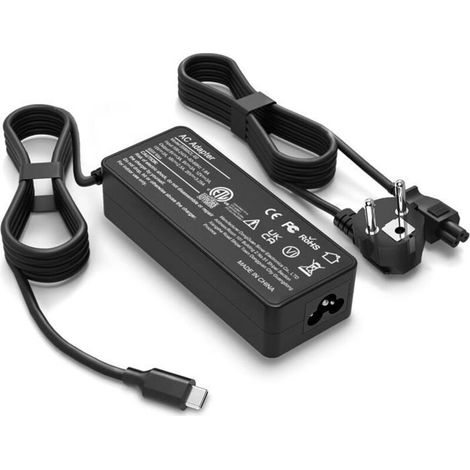 Lenovo 65w Usb-c Laptop-ladegerät Für Lenovo Thinkpad T470, T480, T580, T490, T590, E480, E580, E490, E590 Und Chromebook