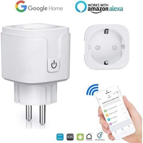 Intelligente Wlan-steckdose, 16 A, Kompatibel Mit Android, Ios, Amazon Alexa, Google Home Assistant, Programmierbarer Strom, App-fernsteuerung