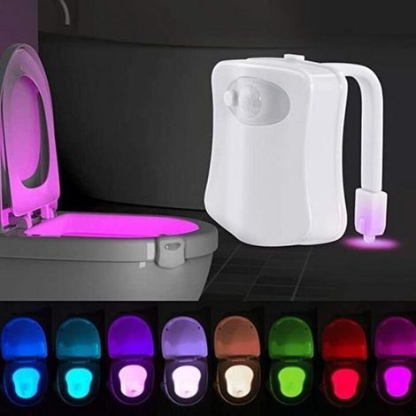Intelligente Toilettensitz-nachtleuchte Mit Pir-bewegungssensor, 16 Farben, Wasserdichte Hintergrundbeleuchtung Für Die Toilettenschüssel S53933145