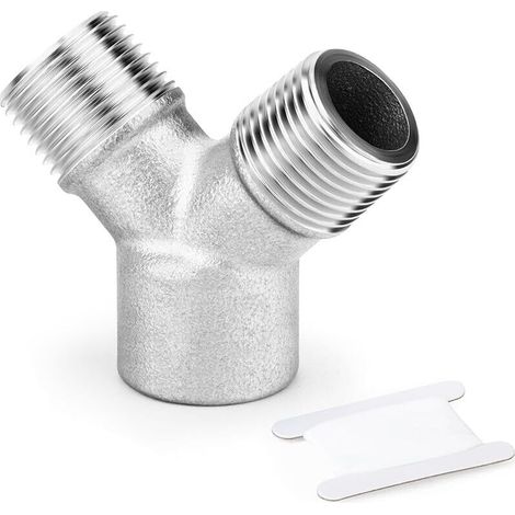 Stück 3/8" Bsp Y-verbinder, 3-wege-gewindeverteiler Aus Edelstahl 304, Außen-/innengewindeanschluss Für Luft-, Wasser-, Kraftstoff- Und Gaskompressoren