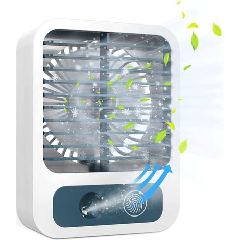 Mini-tischventilator Mit Sprühfunktion, 60-ml-wassertank, Usb-aufladbar, 3 Geschwindigkeitsstufen, Leise, Ideal Für Zuhause, Büro Und Im Freien.