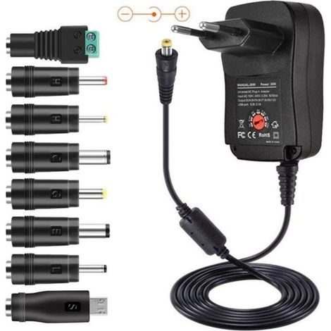 30-w-universalnetzteil 3 V / 4,5 V / 5 V / 6 V / 7,5 V / 9 V / 12 V Multispannungs-ladegerät-konverter