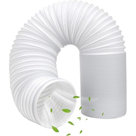Aiperq 150 Cm Tragbarer Klimaanlagenschlauch, Flexibler Pvc-abluftschlauch, Universelles Belüftungsschlauch-set, 150 Mm Durchmesser, Länge (zum Installieren Nach Links Drehen)