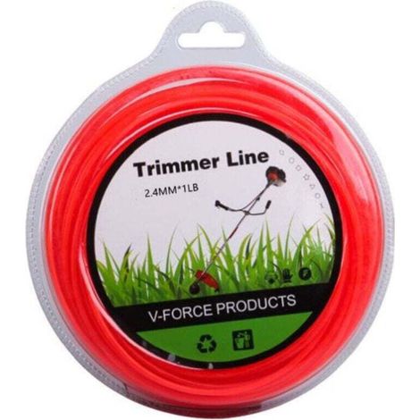 Orangefarbene 2,4 Mm X 80 M Hochleistungs-nylon-freischneiderfaden, Rundschnitt, Universal