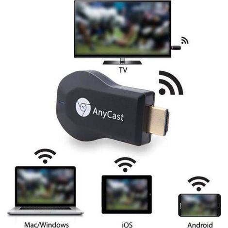 1080p Hd Hdmi Wlan-tv-stick, Miracast, Airplay, Anycast, Dlna-fähig, Schwarz