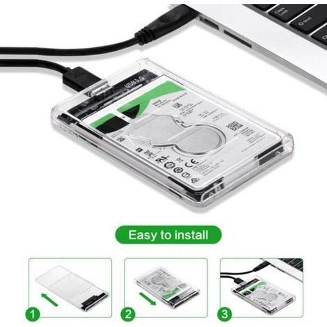 Orico Externes Gehäuse Für 2,5-zoll-sata-iii/ii/i-hdds/ssds – Transparent – Usb 3.0 – Max. 2 Tb – 5 Gbit/s