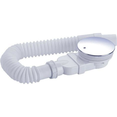 Extraflacher 90-mm-duschablauf – Geruchsdichter Siphon Mit Haarsieb – Durchflussmenge 40 L/min – Weiße Chromabdeckung – Einfache Installation