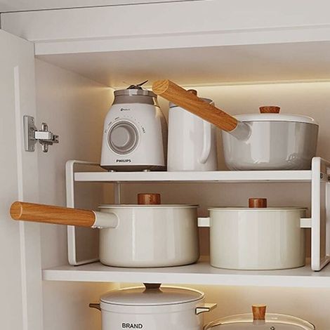 Metallregal Mit Rutschfester Matte Für Küchen- Und Badezimmerarbeitsplatten, Weiß