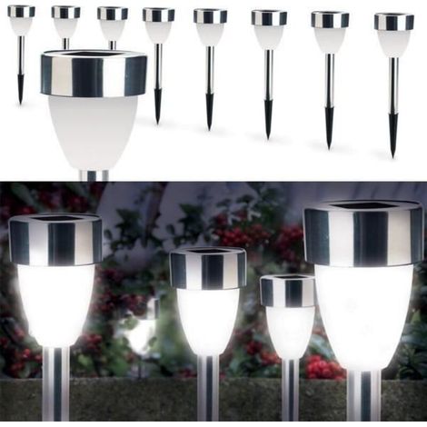 X8 Weiße Tulpenförmige Led-solarpollerleuchte A099