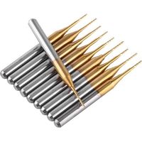 Lntyq 10 Stück 3,175 Mm Hartmetall-cnc-fräser 0,6 Mm Gerader Schaft Rotationsfräser Zum Gravieren