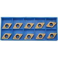 Lntyq 10 Stück Diamantförmige Wendeschneidplatten Für Cnc-drehen Und Gewindeschneiden, Hartmetall-fräser Dcmt11t308 Dcmt32.51, Geeignet Für Die Stahlbearbeitung An Dreh- Und Fräsmaschinen