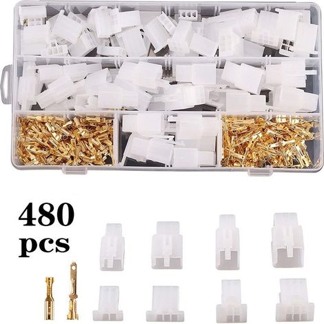 Lntyq 480pcs 2,8mm Kfz-steckverbinder-set 2 3 4 6 Pin Kfz-elektrik-steckverbinder-set Für Motorrad Auto Lkw Roller Boote Elektrische Instrumente