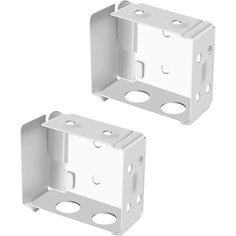 (weiß) Set Mit 2 Montagehalterungen Für Jalousien – Paar Rechteckige Halterungen Für Jalousien/holz 50 Mm