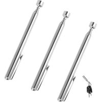 Lntyq 3-teiliges Teleskopisches Magnet-aufnahmewerkzeug-set, Flexibler Magnet-aufnahmestab Mit Einziehbarem Taschenclip Für Schraubenschlüssel, Zangen, Schrauben, Muttern Und Bolzen
