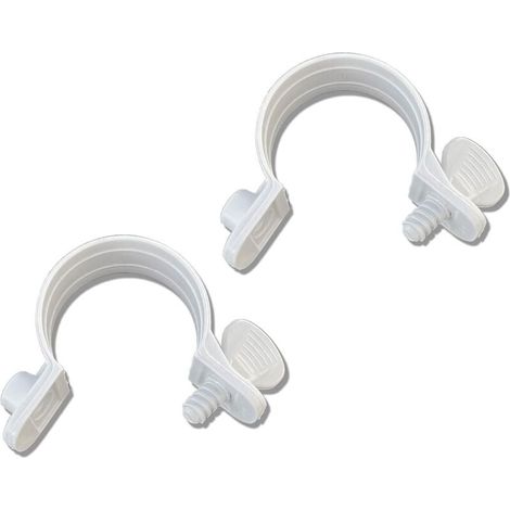 Zolginah 2er-pack Kunststoff-schlauchschellen Für Poolschläuche Mit 32 Mm Durchmesser, Grau
