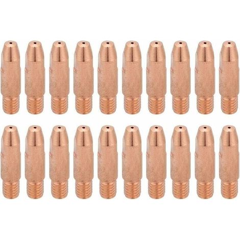 20 Stück Plasma-schneiddüsen Mit Kupferkontaktspitze M6 Für Binzel 24kd Mig/mag-schweißbrenner 0,8 Mm