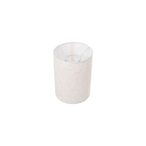 Mittelgroßer, Zylinderförmiger Lampenschirm Aus Naturfarbenem Leinen, Passend Für Kronleuchter, Stehlampen Und Tischlampen, Beige