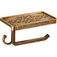 Lntyq Toilettenpapierhalter, Wandmontierter Toilettenpapierhalter, Farbiger Toilettenpapierhalter, Bronze Gold
