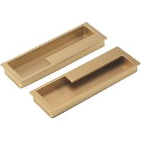 Lntyq Set Mit 2 Eingelassenen Schiebetürgriffen Aus Zinklegierung Mit Verdeckten Schrauben, Modern Und Schlicht Für Scheunenschubladen, Schränke, Kommoden (mattgold)