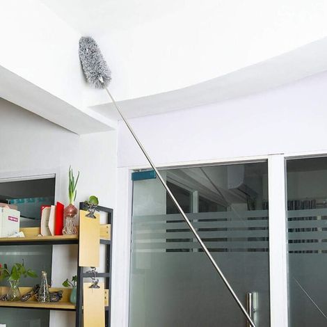Teleskopierbarer Und Ausziehbarer Mikrofaser-staubwedel Zur Reinigung Von Ventilatoren An Hohen Decken, Jalousien, Spinnweben Und Autos